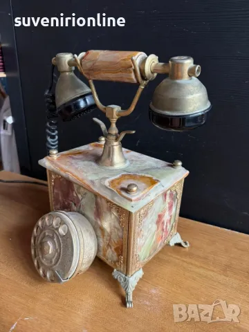 старинен италиански телефон инокс, снимка 4 - Антикварни и старинни предмети - 49959301