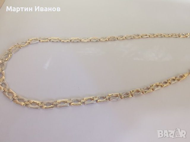 Златен синджир бяло и жълто 2, снимка 2 - Колиета, медальони, синджири - 41954020