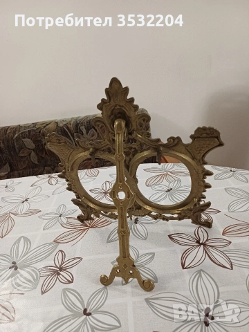 Бронзова рамка, снимка 3 - Антикварни и старинни предмети - 53046801