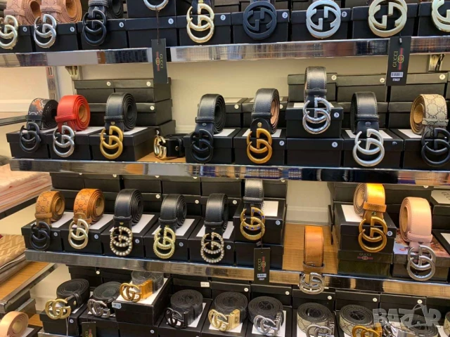 колани от естествена кожа в кутия Dolce&Gabbana louis vuitton guess gucci , снимка 17 - Колани - 51271494