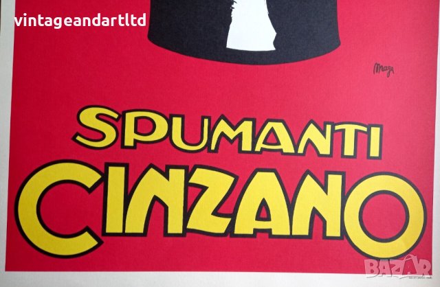 Cinzano оригинален плакат, перфектно състояние!, снимка 3 - Други ценни предмети - 41836951