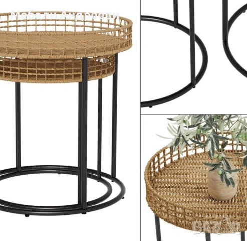 Комплект ратанови холни масички Vicco 7005, снимка 8 - Маси - 53762543