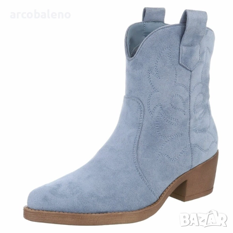 Дамски велурени ботуши в уестърн и байкерски стил, 7цвята , снимка 13 - Дамски ботуши - 51943216