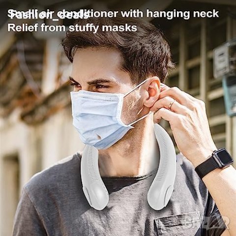 Нов Тих Личен Вентилатор за Врат, 3 Скорости, Топ Охлаждане, Стилен Дизайн, снимка 4 - Друга електроника - 42563978