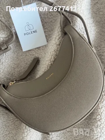 Polene дамска чанта в бежово, снимка 4 - Чанти - 48536674