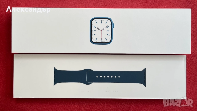 Празна кутия Apple Watch Series 7 – 45мм, син, снимка 3 - Друга електроника - 51693705