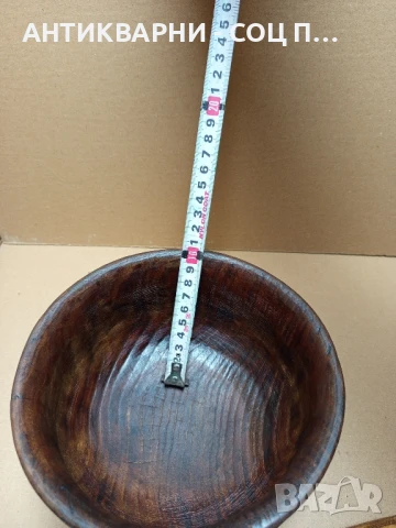 Соц Стара Дървена Резбована Купа Хаван Чукало За Подправки., снимка 12 - Антикварни и старинни предмети - 50659256