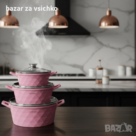 Висококачествен комплект касероли Cheffinger – елегантност, здравина и удобство в кухнята, снимка 8 - Кутии за храна - 51966857