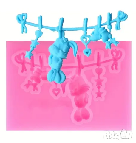 Молд бебешки зайче и играчки на въже - за пана, снимка 1