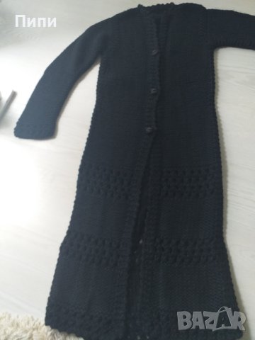 Черна жилетка дълга малко над глезена , снимка 2 - Жилетки - 40591502