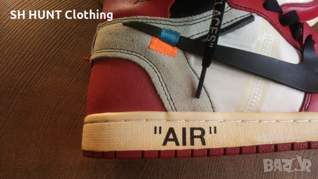 Off-White × Nike Air Jordan 1 Retro High The Ten "Chicago" AA3834-101 Размер EUR 44/UK 9 41-14-S, снимка 7 - Маратонки - 52666735