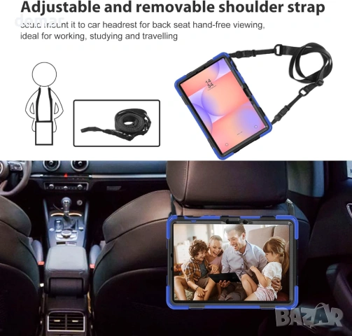 ProCase здрав калъф за Galaxy Tab S10 Lite 2025/S10 FE/S9 FE/S9/S8/S7 11", син, снимка 7 - Таблети - 53606948