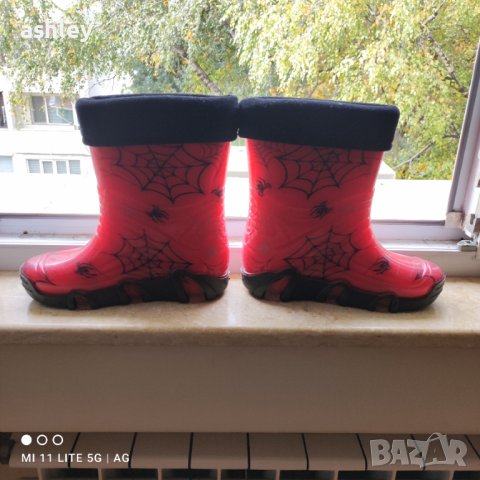 Гумени ботушки с подплата топли, снимка 2 - Детски боти и ботуши - 42704557