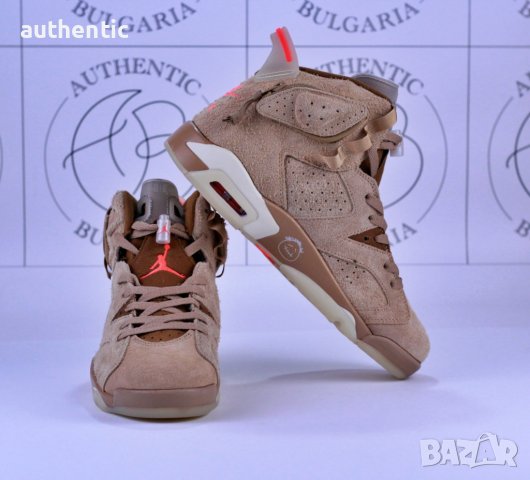 Nike AirJordan Retro 6 British Khaki, снимка 4 - Маратонки - 44313845