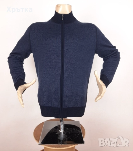 Gran Sasso - Мъжка жилетка с цип от вълна размер 52 / L, снимка 3 - Пуловери - 52558733