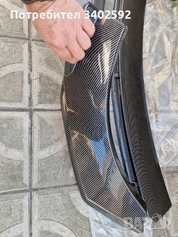 Универсална Добавка CARBON Предна Броня – Универсален Лип Спойлер Карбон, снимка 3 - Аксесоари и консумативи - 53475119