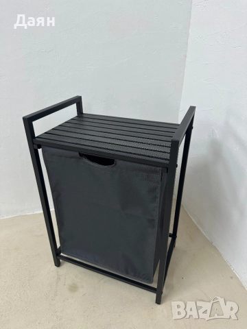 Кош за пране VASAGLE, подвижна платнена чанта, 65L, снимка 4 - Други стоки за дома - 52669262