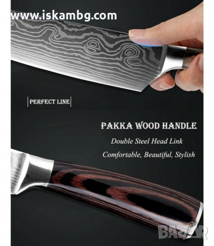 НОЖОВЕ ГОТВАРСКИ ОТ ДАМАСКА СТОМАНА - код 2564, снимка 9 - Прибори за хранене, готвене и сервиране - 33931487