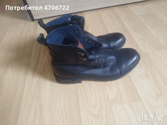 🥾 Много запазени кожени боти Bugatti – размер 46, снимка 2 - Мъжки боти - 53773372