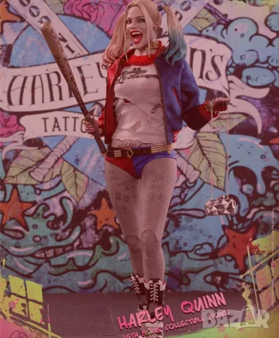 ХОТ ТОЙС ХАРЛИ КЛУИН 1/6 СКАЛА/ HOT TOYS HARLEY QUINN 1/6 SCALA, снимка 4 - Колекции - 55973495