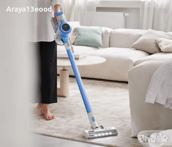 Вертикална безжична прахосмукачка Tineco Pure ONE S11, HEPA филтър, синя, снимка 10 - Прахосмукачки - 53782463