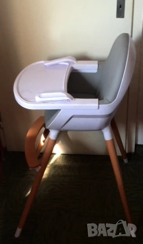 Столче за хранене 2 в 1 KinderKraft FINI, Сиво, снимка 4 - Столчета за хранене - 51307402