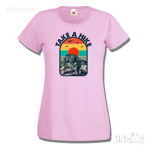 Дамска тениска Take A Hike,Изненада,Подарък,Поход,Връх,Хижа, снимка 5 - Тениски - 36373818