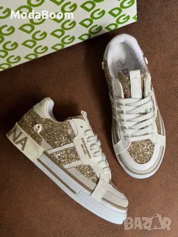 Dolce & Gabbana златисти дамски маратонки , снимка 3 - Маратонки - 48452816