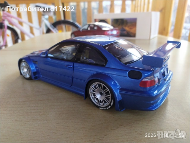 1:18 Метален модел на BMW M3 GTR Street Version Е46 - Minichamps, снимка 5 - Колекции - 53142521