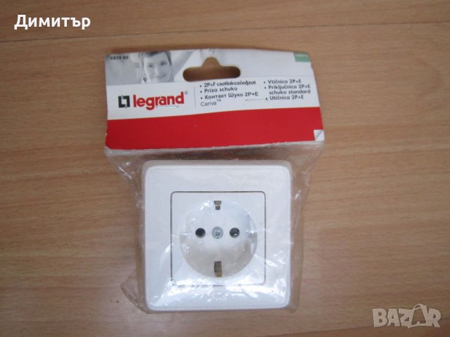 Контакт Legrand Cariva, бял - нов