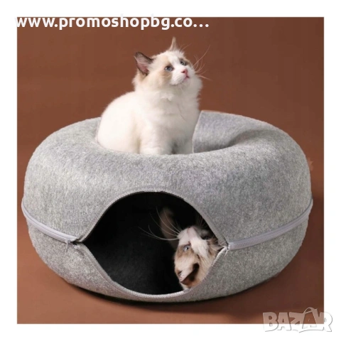 Легло за коте /Тунел за игра и скривалище за котки / Котка / Легло / Къща * Хралупа, снимка 2 - За котки - 45626561