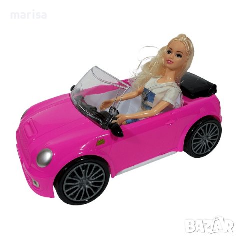 Кола на мечтите с кукла, Кукла с чупещи стави и кабриолет в два цвята - 6128, снимка 2 - Кукли - 38543399