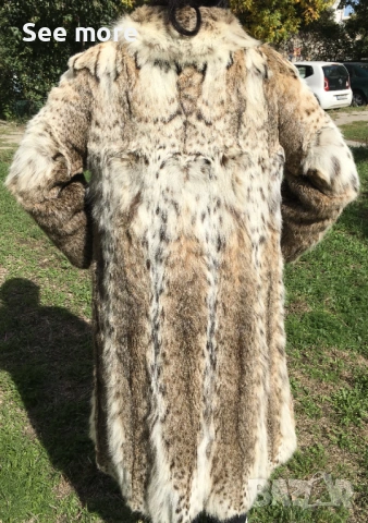 Meiko Fell екстравагантно палто косъм заек леопард принт, снимка 13 - Палта, манта - 53444950