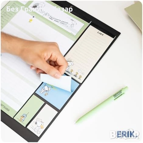 Нов Магнитен календар Snoopy 2026 за хладилник със списък, стикери и химикал, снимка 8 - Други - 51592531