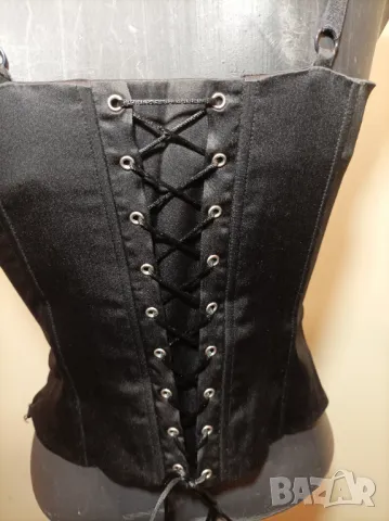 Черен корсет - сатен, снимка 6 - Корсети, бюстиета, топове - 49104487