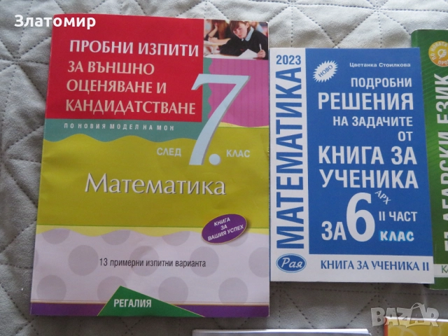 Помагала по БЕЛ и математика, 5ти, 6ти и 7ми клас, снимка 2 - Учебници, учебни тетрадки - 52105061