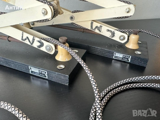 Соц Разтегателна Лампа Индустриална Промишлена Винтидж, снимка 5 - Настолни лампи - 53823447