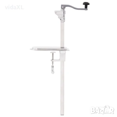 vidaXL Отварачка за консерви, сребриста, 70 см, алуминий и инокс