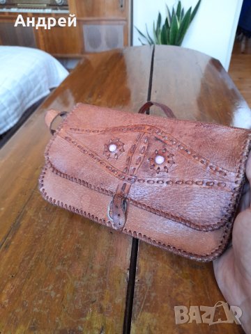 Стара дамска кожена чанта #17, снимка 3 - Антикварни и старинни предмети - 41818215
