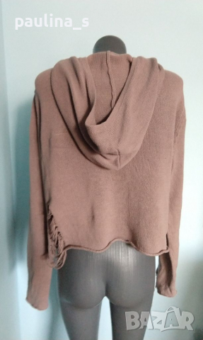 Кроп марков пуловер тип суичър "H&M"® devided / унисайз  , снимка 8 - Блузи с дълъг ръкав и пуловери - 36255491