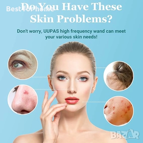 Дарсомвал UUPAS преносима ръчна високочестотна машина за лице с 6 различни накрайника, снимка 6 - Други - 51484930
