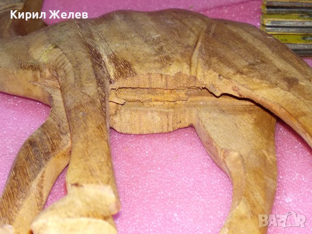 СТАРА ДЕКОРАТИВНА ДЪРВЕНА ФИГУРКА на КАМИЛА РЪЧНА ИЗАБОТКА За КОЛЕКЦИЯ УКРАСА 42869, снимка 6 - Статуетки - 44314331