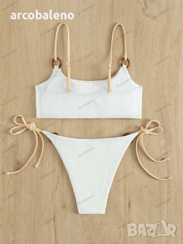 Дамски едноцветен секси бански костюм в модерен стил, 2цвята, снимка 4 - Бански костюми - 41352382