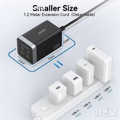 Ново 150W многофункционално USB зарядно 4-портово за лаптоп MacBook Pro, снимка 5 - Друга електроника - 42413918