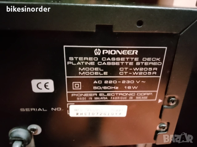 Pioneer CT-W205R. перфектен като нов, снимка 7 - Декове - 53118049