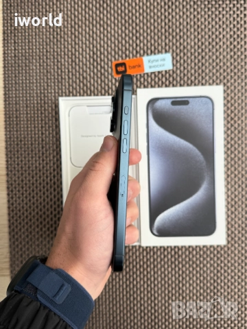 КАТО НОВ❗️iPhone 15 Pro MAX ❗️Лизинг от 50лв/м ❗️Blue Titanium 256Gb❗️, снимка 7 - Apple iPhone - 52087701
