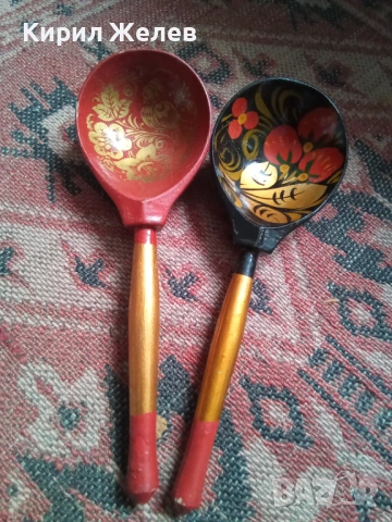 Руски рисувани лъжици дървени 53674