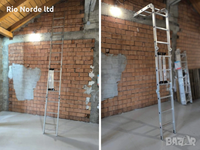 Стълба 4х3 мулти алуминиева 150кг 3,7м, снимка 3 - Други инструменти - 53563416