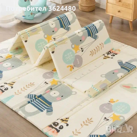 Двулицево термо килимче за игра 4615, снимка 4 - Други - 53374996