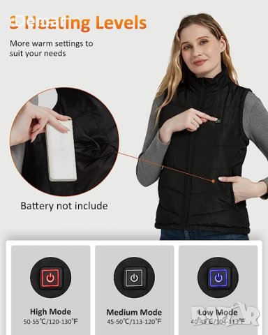 Жилетка с подгряване FERNIDA XL, снимка 2 - Жилетки - 41436895